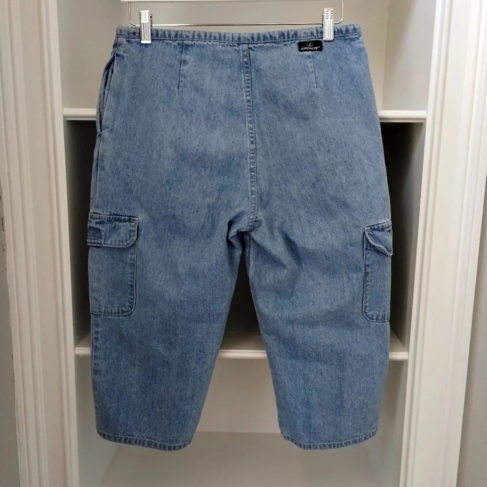 VINTAGE Jeans JORDACHE Cargo Cropped 11/12 High Rise
